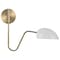 Nuvo Trilby 1-Light Wall Sconce - Matte White with Burnished Brass 60/7392 - alternate 6